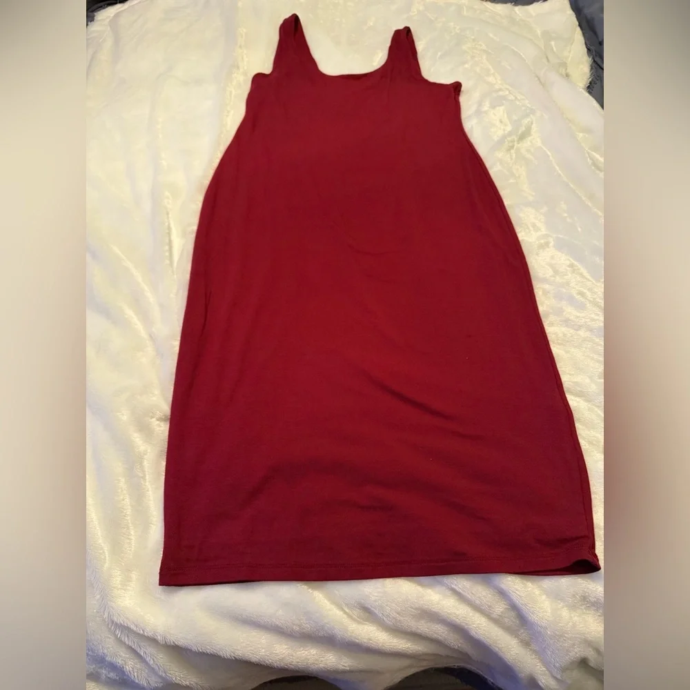 Bar III Burgundy Sleeveless Dress - Picture 5 of 11